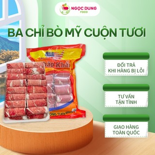 Ba chỉ bò Mỹ cuộn thơm ngon, bò ba rọi nhập khẩu khay 500g