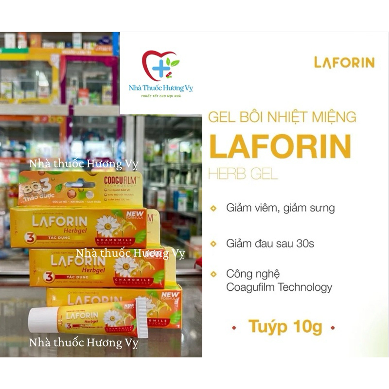 CHÍNH HÃNG | Gel bôi nhiệt miệng Laforin - HIỆU QUẢ - Dùng được cho trẻ em và người lớn (Tuýp 5g)
