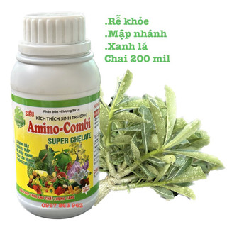 Amino combi KÍCH THÍCH SINH TRƯỞNG-VI LƯỢNG CHELATE,chai 200ml, dày lá mập thân rễ khỏe