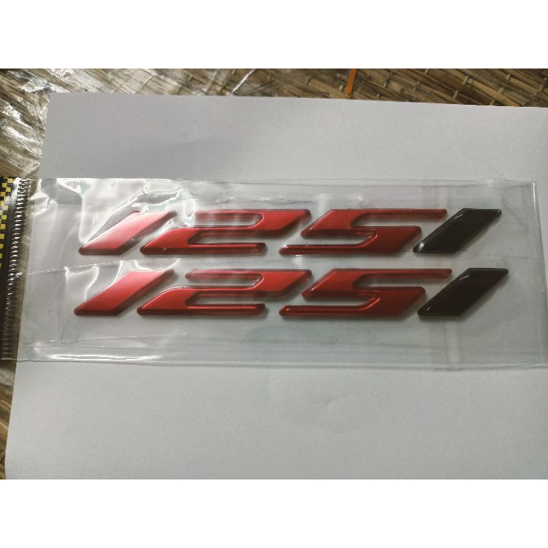 Bộ tem chữ nổi 125i màu đỏ new