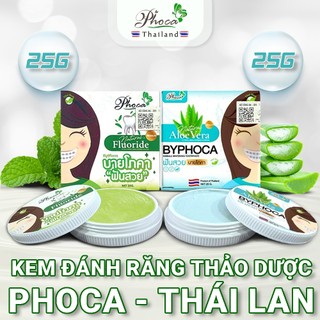 Kem đánh răng PHOCA thảo dược trắng sáng dùng được cho người niềng răng Thái Lan 25g By Phoca