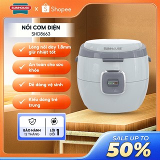 Nồi cơm điện 1.8l sunhouse shd8663 = bảo hành 12 tháng