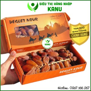 Hộp chà là nguyên cành Deglet Nour cao cấp nhập khẩu Israel 500g