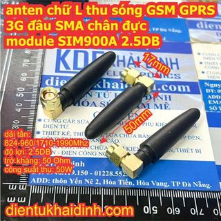 anten chữ L thu sóng GSM GPRS 3G đầu SMA chân đực module SIM900A 2.5DB kde3170