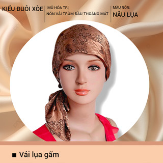 [TỔNG HỢP] Nón hóa tri vải mềm mát, hút mồ hôi, bệnh nhân ung thư, chemo hat, nón trùm đầu [KIỂU ĐUÔI XÒE ]