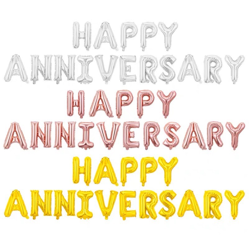 Bóng Chữ Happy Anniversary Trang Trí Ngày Kỉ Niệm