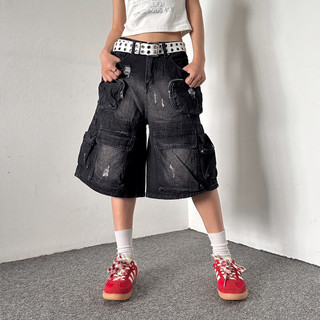 Quần denim cargo short 2506