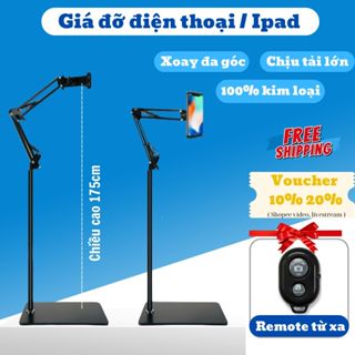 Giá đỡ điện thoại ipad đa năng - Gậy livestream chụp ảnh quay video hợp kim nhôm cao cấp