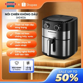 Nồi chiên không dầu 6l sunhouse shd4026 - bảo hàng 12 tháng