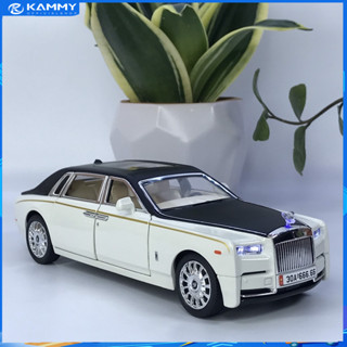 【HCM/24H】Mô phỏng xe kinh doanh Rolls Royce Phantom VIII tỷ lệ 1:24 bằng kim loại mở cửa quán tính mô hình xe ô tô