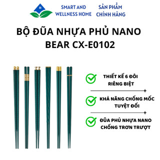 Bộ Đũa Nhựa Phủ Nano Bear CX-E0102 - Bảo hành 7 ngày