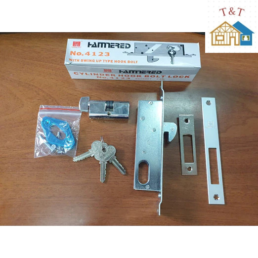 Khóa âm cửa lùa nhôm, cửa kéo sắt (Khóa Doll) hàng tốt