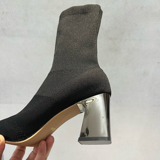 [ Có hình feedback] Boot nữ cổ lửng chất len thời thượng GBN09