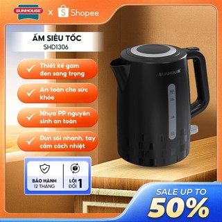 Ấm siêu tốc nhựa 1.7l sunhouse shd1306 - hàng chính hãng bảo hành 12 tháng