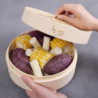 Xửng tre hấp bánh bao