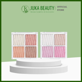 Phấn bắt sáng 4 ô Wakemake Glow Contouring Highlighter Palette
