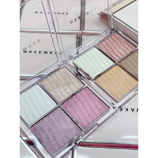 Phấn bắt sáng 4 ô Wakemake Glow Contouring Highlighter Palette
