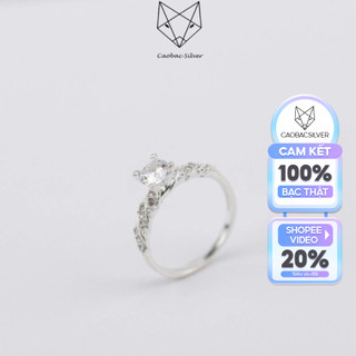 Nhẫn Bạc Ta CaoBac Silver Phối Đá Tinh Tế Nhẹ Nhàng Cho Nữ