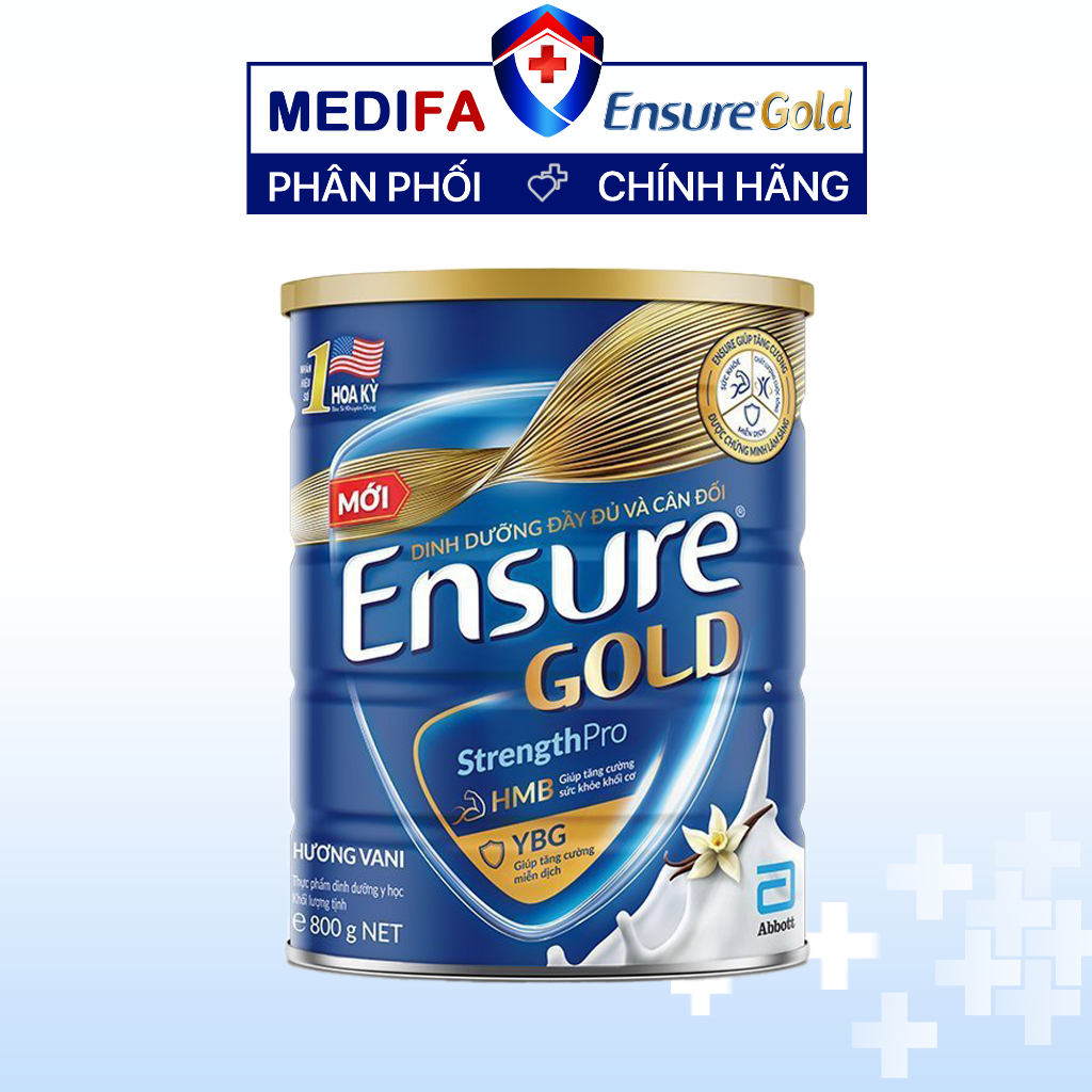 Sữa Ensure Gold Abbott 850g/800g Hương Vani Truyền Thống