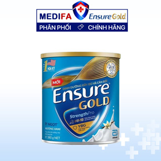 Sữa Ensure Gold Abbott Hương Vani Ít Ngọt Lon 400g/380g
