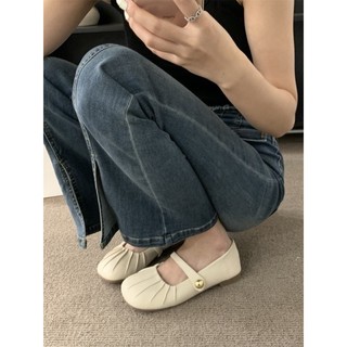 Giày lười mũi nhăn, quai ngang đính ngọc - GOBE - C133