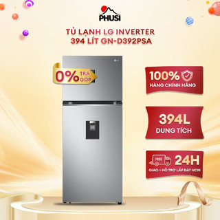 Gn-d392psa - tủ lạnh lg inverter 394 lít gn-d392psa