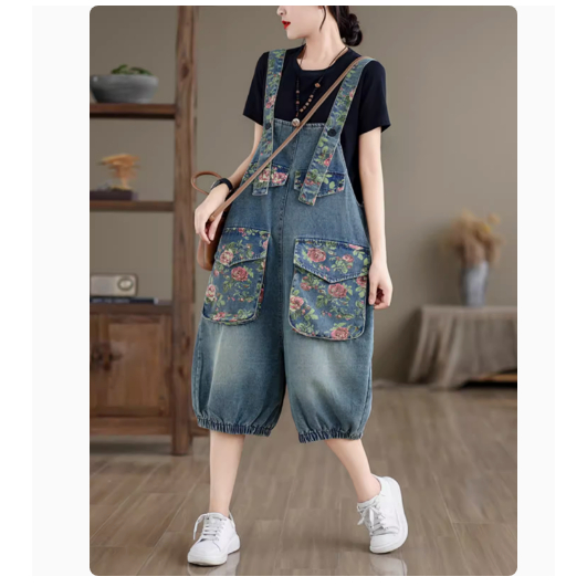 B46 Yếm bò bigsize dáng lửng kiểu dáng cá tính