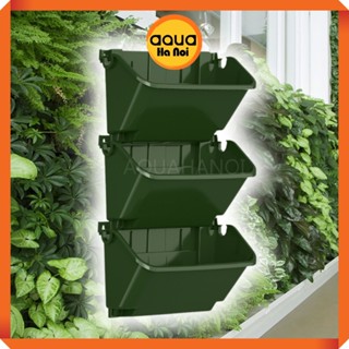 Chậu nhựa treo tường trồng cây thông minh - Tạo bức tường cây xanh mướt trong sân vườn nhà, tiểu cảnh