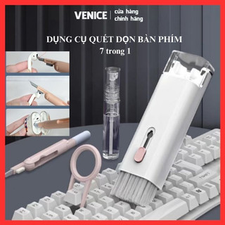 Bộ dụng cụ vệ sinh Bàn phím, Máy tính,laptop,Tai Nghe điện thoại 7 in 1 nhỏ gọn giúp vệ sinh sạch sẽ bụi bẩn dễ sử dụng