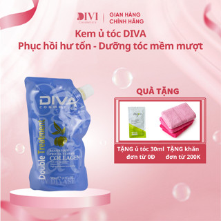 Kem ủ tóc Collagen DIVA Protect Color phục hồi sâu tóc hư tổn, giữ màu dưỡng mượt tóc 500ml - Mỹ phẩm Divi