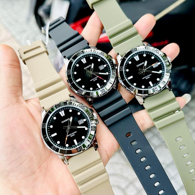 Đồng hồ nam dây da Casio MTP VD01