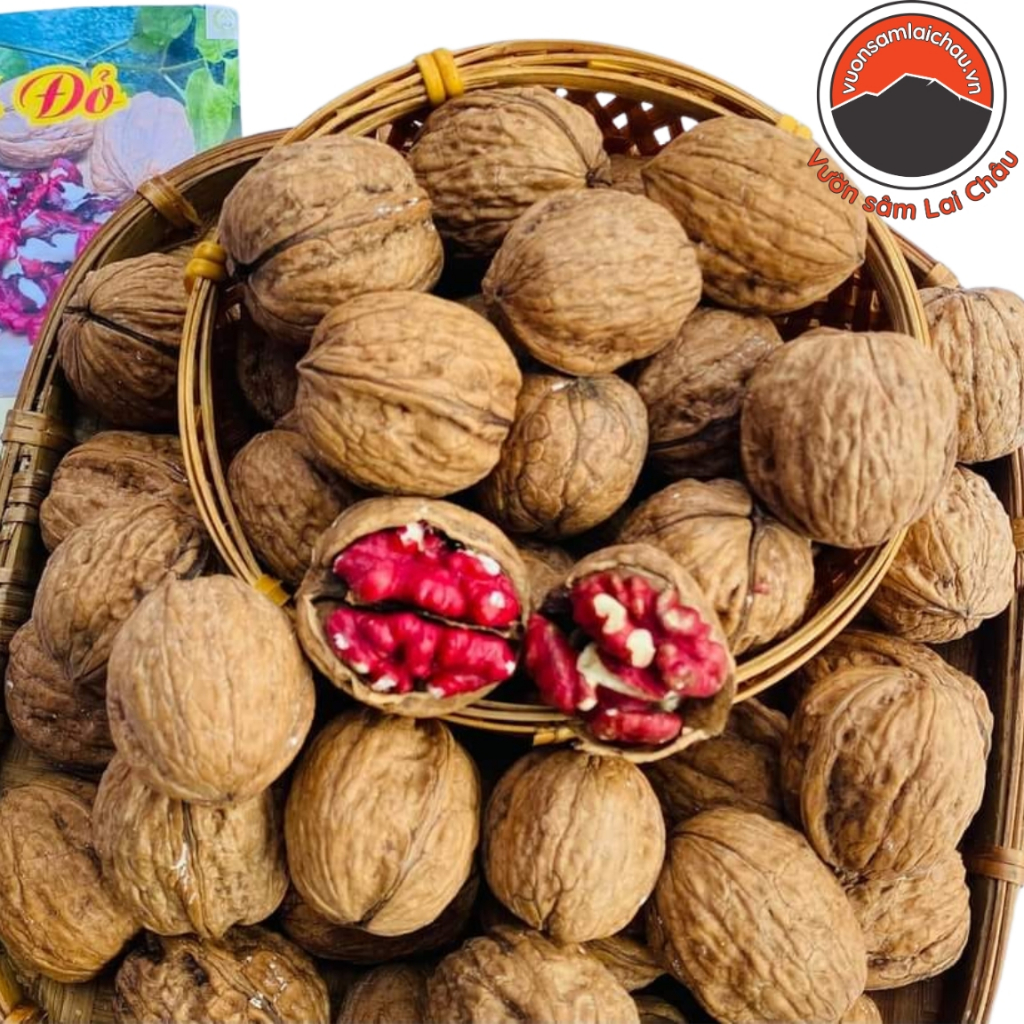 Hạt óc chó đỏ Mỹ nguyên vỏ (500g, 1kg), hạt quả óc chó hữu cơ loại 1 chưa tách vỏ, nhân óc chó đỏ mỹ