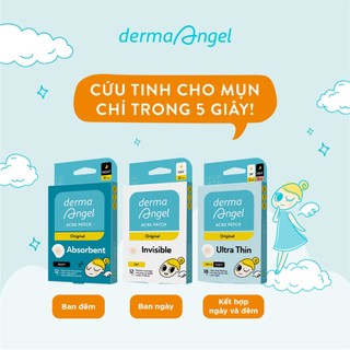 Combo 2 Miếng Dán Mụn Gom Cồi, Hút Mụn Mủ Dùng Ngày & Đêm Derma Angel Day & Night 12 pcs