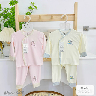 Bộ dài tay bé trai bé gái sơ sinh chất petit cao cấp hoạ tiết kẻ ngang mềm mịn mát co dãn thấm hút mồ hôi