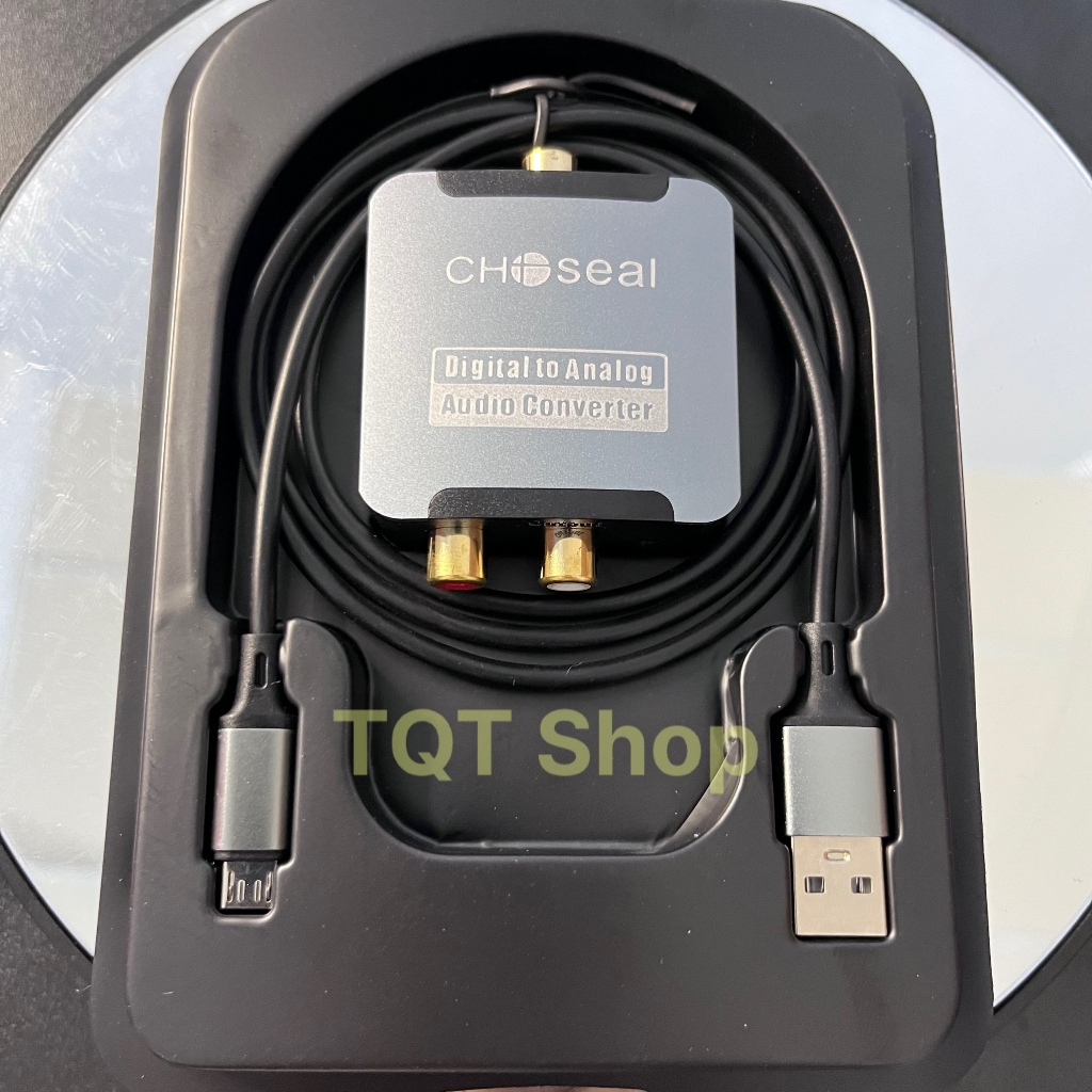 Bộ chuyển âm thanh quang Optical sang AV Choseal Hàng cao cấp, Tặng dây quang 1M