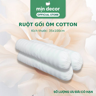 Ruột Gối Ôm Cotton Mịn Decor, Ruột Ôm Bông Gòn Mềm Mại, Kích Thước 35x100cm