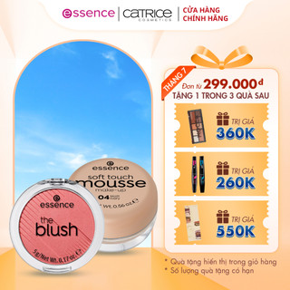 Combo makeup phấn tươi Essence Mousse phấn má hồng The Blush Đức trang điểm nhanh và dễ dàng 16g