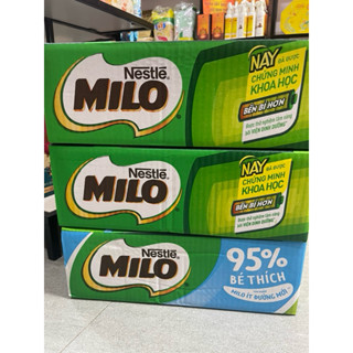 [Hoả Tốc] Thùng 48 hộp sữa nước Nestle Milo/Thùng 48 hộp thức uống lúa mạch uống liền Nestlé MILO ít đường 48x180ml