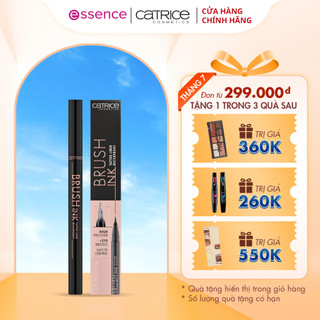 Bút dạ kẻ mắt Catrice Brush Ink Tattoo Liner Waterproof đầu kẻ mềm mại tạo đường sắc nét 1ml