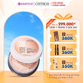 Phấn phủ Catrice True Skin Mineral Loose Powder kiềm dầu hấp thu đầu hạt phấn tơi mịn 4,5g