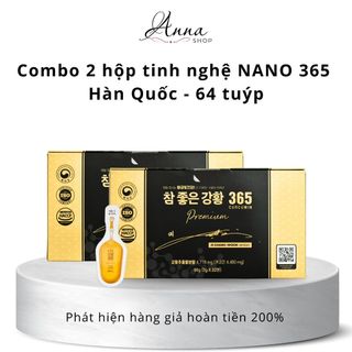 Combo 2 hộp tinh chất nghệ nano curcumin 365 premium hàn quốc hộp