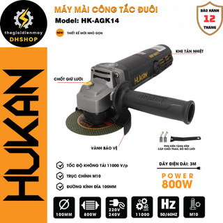 [100% Dây Đồng] Máy Mài, Cắt Góc Đa Năng - Giải Pháp Hoàn Hảo Cho Công Việc, HUKAN K14 Công Suất 850W Siêu Mạnh Mẽ.