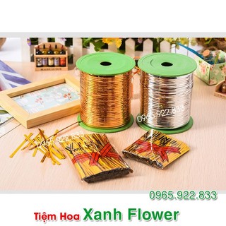 5 mét Dây Kẽm buộc hoa, Cuộn kẽm buộc nơ, cuộn kẽm làm đồ handmade buộc cây cảnh, hoa lan