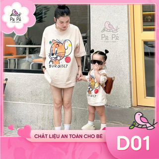 Set áo đôi cotton mẹ bé chuột Jerry cực xinh - Có tách lẻ