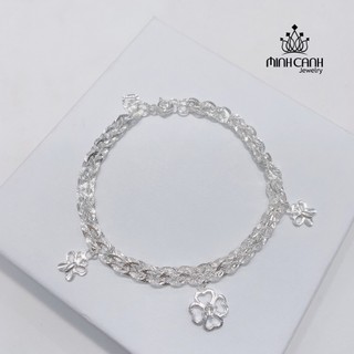 Lắc tay bạc đuôi phụng mix cỏ 4 lá - minh canh jewelry