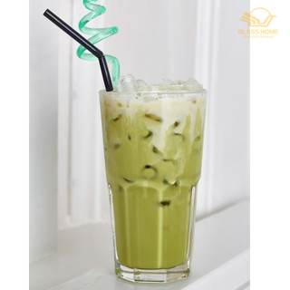    COMBO GIÁ RẺ   06 Ly Thủy Tinh Cạnh 400ml Cốc Thuỷ Tinh Uống Nước Ép Trà Sữa Cafe Soda Đá Xay 400ml 