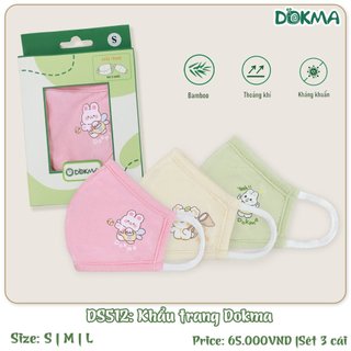 Khẩu trang trẻ em dokma ds512