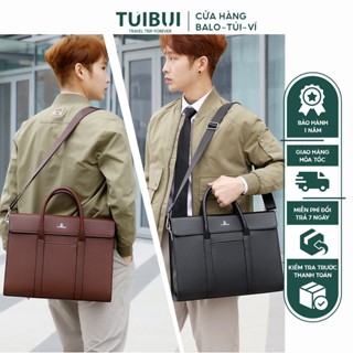 Cặp da nam công sở, văn phòng, giáo viên, giám đốc đựng máy tính laptop giầy tờ tài liệu A4,da PU thương hiệu KUQIDAISHU