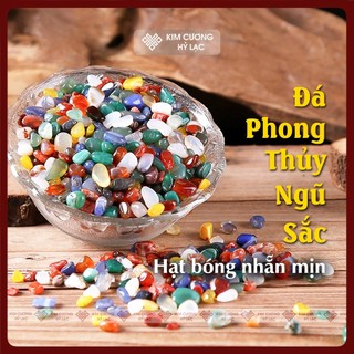 Đá mã não, đá phong thủy ngũ sắc, đá ngũ sắc vụn kích thước 1cm