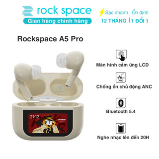 Tai nghe bluetooth không dây nhét tai chống ồn chủ động ANC Rockspace A5 pro TWS có mic BH 12 tháng